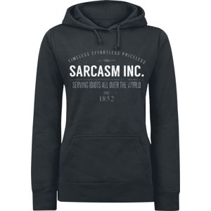Sarcasm Inc. Dámská mikina s kapucí černá