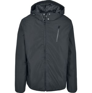 Urban Classics Sportovní bunda s kapucí a zapínáním na zip bunda černá