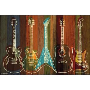 Guitars Wall of Art plakát vícebarevný
