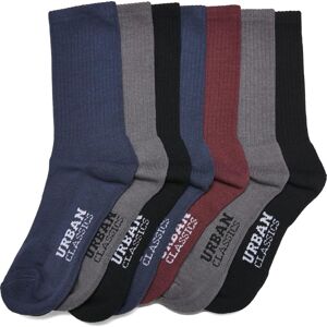 Urban Classics Sada 7 párů ponožek s logem Ponožky černá