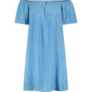Fresh Made Šaty s odhaleným ramenem Šaty modrá/bílá