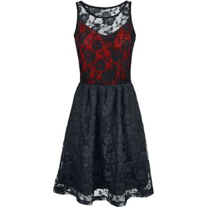 Gothicana by EMP Lady Jane šaty cerná/cervená