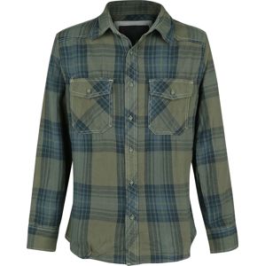 Brandit Checkshirt Košile zelená/modrá