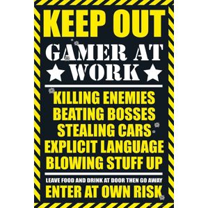 Gaming Keep Out plakát vícebarevný