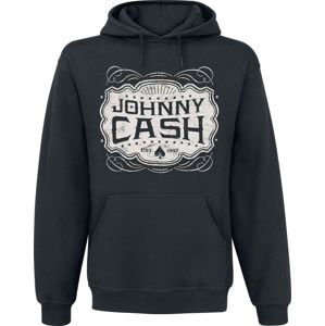 Johnny Cash Emblem mikina s kapucí černá