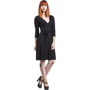 Pussy Deluxe Elegantní zavinovací šaty šaty černá