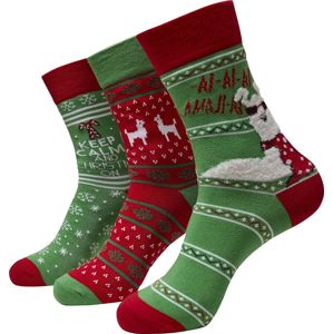 Urban Classics Balenie 3 párov ponožiek Christmas Lama Ponožky vícebarevný