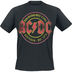 AC/DC High Voltage - Rock 'N' Roll - Australia Est. 1973 Tričko černá