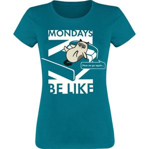 Grumpy Cat Mondays Dámské tričko tyrkysová