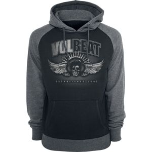 Volbeat Dark Skullwing mikina s kapucí cerná/šedá
