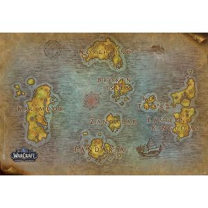 World Of Warcraft Map plakát vícebarevný