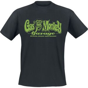 Gas Monkey Garage Green Script Tričko černá