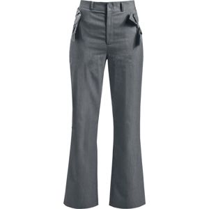 Voodoo Vixen Široké kalhoty rovného střihu Gail Dívčí kalhoty šedá