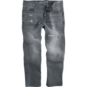 Shine Original Cropped Loose Fit Jeans Metal Grey Džíny tmavě šedá