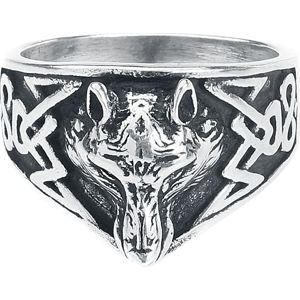 etNox Wolf's Head prsten stríbrná