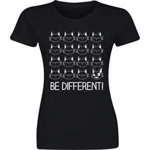 Be Different! Be Different! - Katze Dámské tričko černá