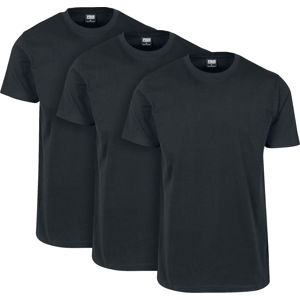 Urban Classics Balení 3 ks Basic triček Tričko černá