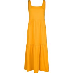 Urban Classics Dámské, dlouhé, letní šaty Valance Maxi šaty žlutá