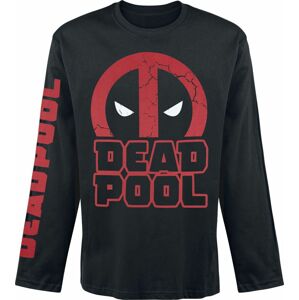 Deadpool Logo Tričko s dlouhým rukávem černá