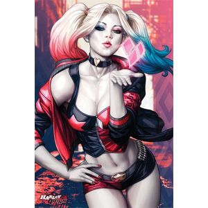 Harley Quinn Kiss plakát vícebarevný