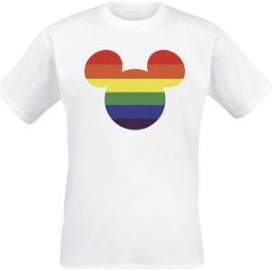 Mickey & Minnie Mouse Rainbow Pride tricko bílá