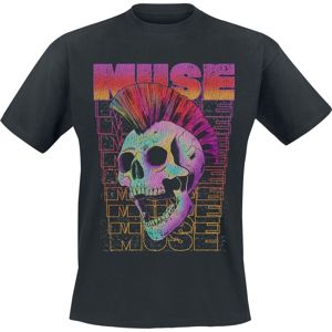 Muse Mohawk Skull Tričko černá