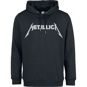 Metallica Amplified Collection - White Logo Mikina s kapucí černá