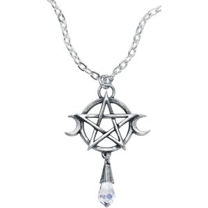 Alchemy Gothic Wiccan Pentacle Náhrdelník - řetízek stríbrná