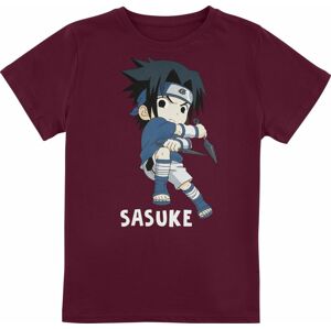 Naruto Sasuke detské tricko burgundská červeň