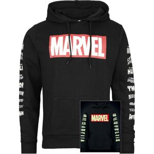 Marvel Logo- svítí v tmě Mikina s kapucí černá