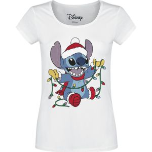 Lilo & Stitch Stitch - Christmas Lights Dámské tričko bílá