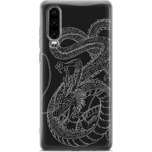 Dragon Ball Z - Shenlong Lines - Huawei kryt na mobilní telefon cerná/bílá