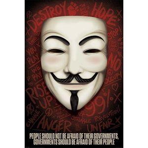 Governments should be afraid of their people Mask plakát vícebarevný