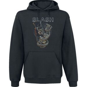 Slash Guitar Skull Snake Mikina s kapucí černá