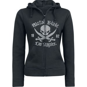 Metal Blade Pirate Logo dívcí mikina s kapucí a zipem černá