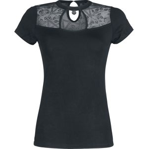 Gothicana by EMP Cierne tricko s priesvitnými detailmi Dámské tričko černá