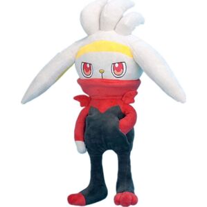 Pokémon Raboot plyšová figurka bílá/cerná/cervená