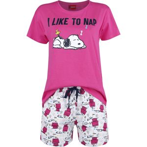 Peanuts Snoopy pyžama ružová/bílá
