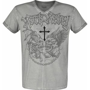 Rock Rebel by EMP T-Shirt mit Frontprint Tričko šedá
