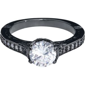 Wildcat Prsten Crystal Clear prsten černá