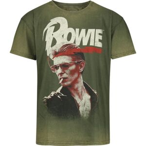 David Bowie Smoking Tričko zelená