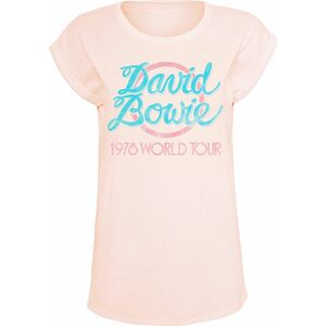 David Bowie World Tour 1978 Dámské tričko světle růžová