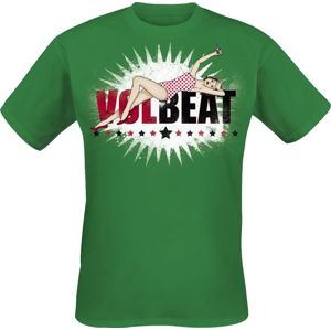 Volbeat Pin Up Logo Tričko zelená