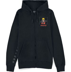 Naruto Shippuden - Naruto Uzumaki Mikina s kapucí na zip černá