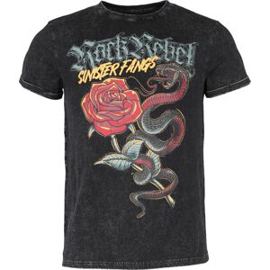 Rock Rebel by EMP T-Shirt With Oldschool Print Tričko černá