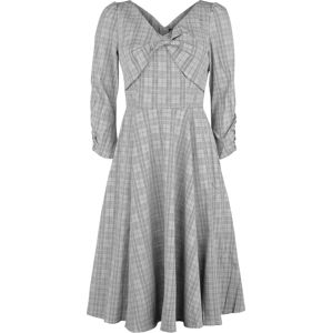 H&R London Šaty Henriette šaty cerná/šedá/bílá