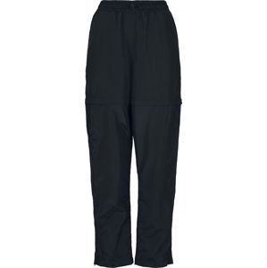 Urban Classics Dámské lesklé nylonové kalhoty s pokrčeným efektem a zapínáním na zip Dámské kalhoty černá