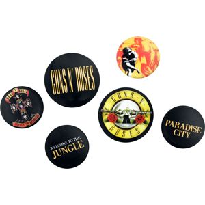 Guns N' Roses Lyrics and Logos Sada odznaku vícebarevný