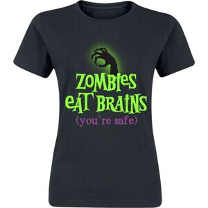 Sprüche Zombies Eat Brains - You're Safe Dámské tričko černá