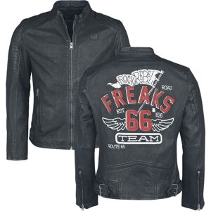 Rock Rebel by EMP Rock Rebel X Route 66 - Leather Jacket Kožená bunda černá